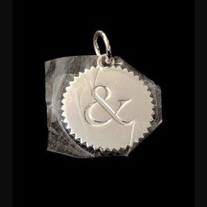 India Hicks  Ampersand Retired Fall  2016 Collection Silver Tone 1" Coin Pendant